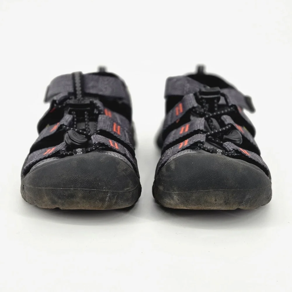 KEEN Newport H2 Gray Orange Topographic Waterproof Closed Toe Sandals Kids 13